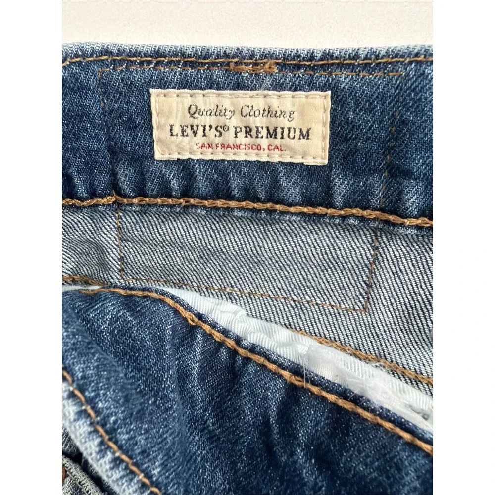 Vintage Levi's 514 Big E Premium Jeans Men's 40x30 Light Wash Straight Leg